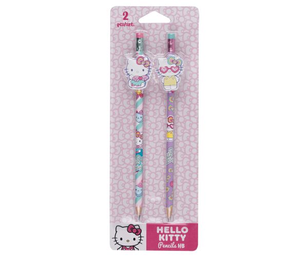 Tužka s gumou a figurkou Hello Kitty 2 ks na blistru vzor 1
