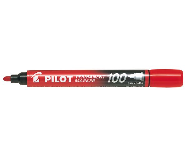 Permanentní popisovač Pilot 100 - červený