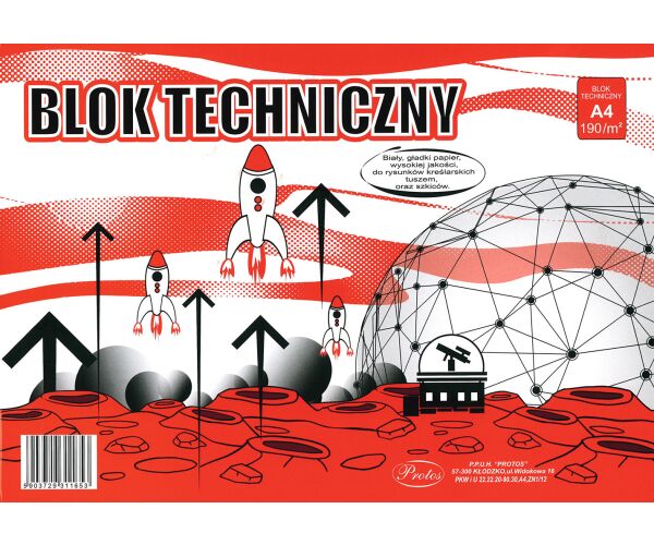 Skicák A4 10l bílý 190g