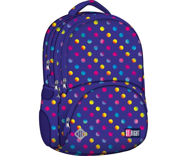 Studentský batoh St.Right Neon Dots BP07