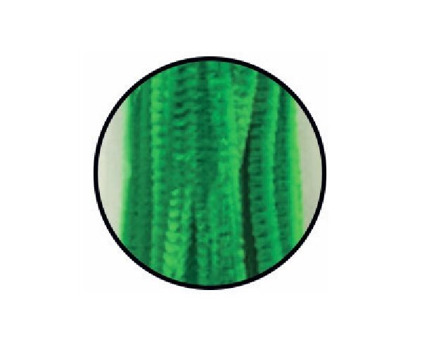 Drátky plyšové 6 mm x 30 cm zelené 40 ks