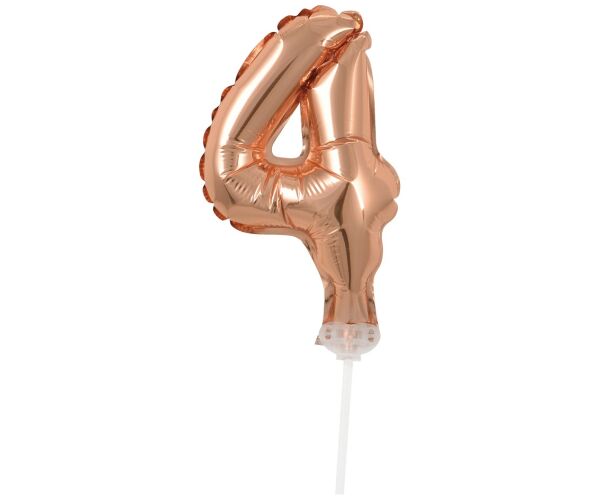Fóliový balónek do dortu č.4 starorůžový