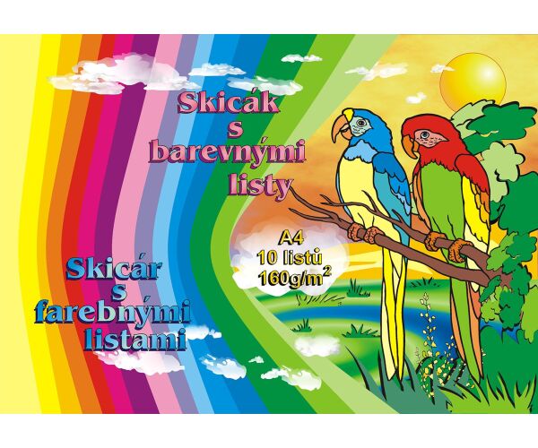 Skicák A4/10l 160g kolor mix PROTOS