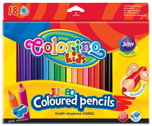 Colorino pastelky Jumbo Trio 18 barev