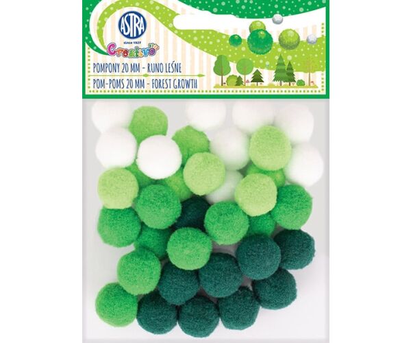 Bambule 20 mm zelené odstíny