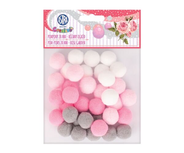 Bambule 20 mm růžové odstíny