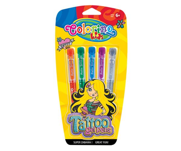 Colorino gelové pero 5ks TATOO blister