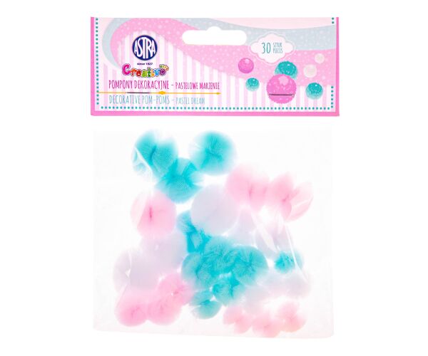 Bambule tylové 30 ks pastel