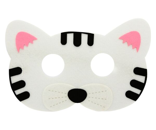 Maska filcová - škraboška Kočka