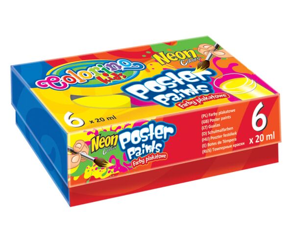 Colorino temperové barvy Neon 6 barev