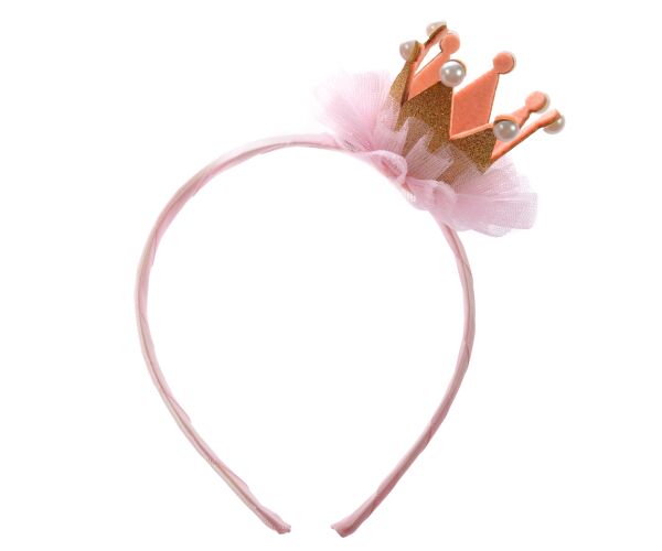 Párty čelenka korunka s perličkami