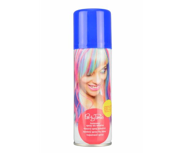 Párty spray 125 ml na vlasy modrý