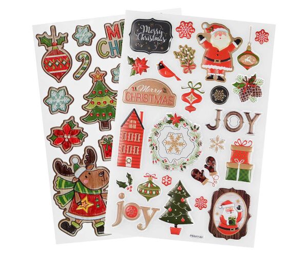 Vánoční samolepky - mix