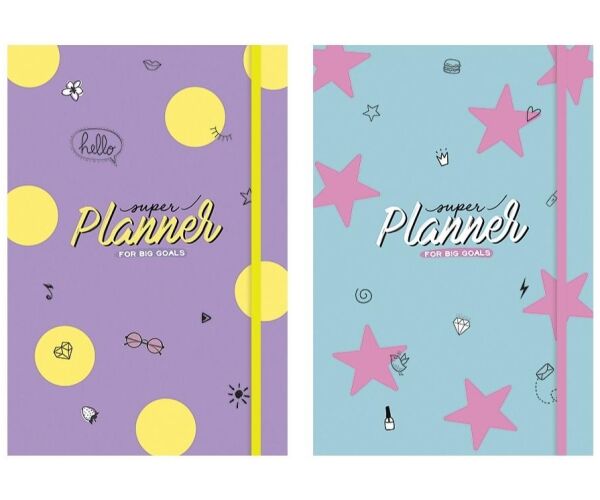 Záznamní kniha A5/96l mix Super Planner