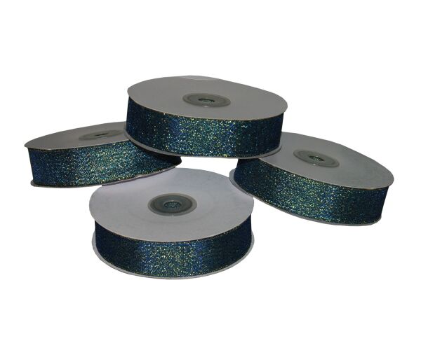 Brokátová stuha 25 mm tmavě zelená - 66