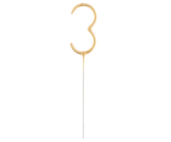 Prskavka ve tvaru čísla 3