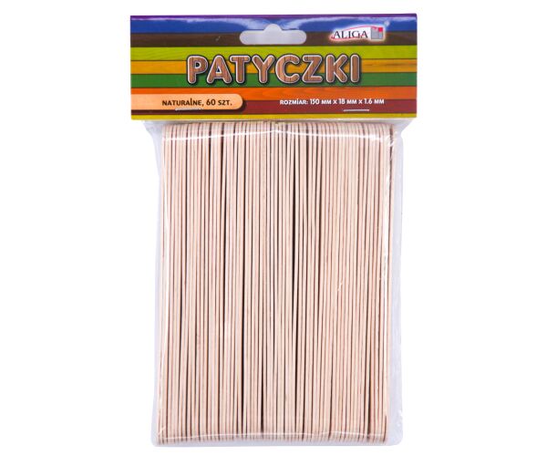 Dřívka natur 60 ks