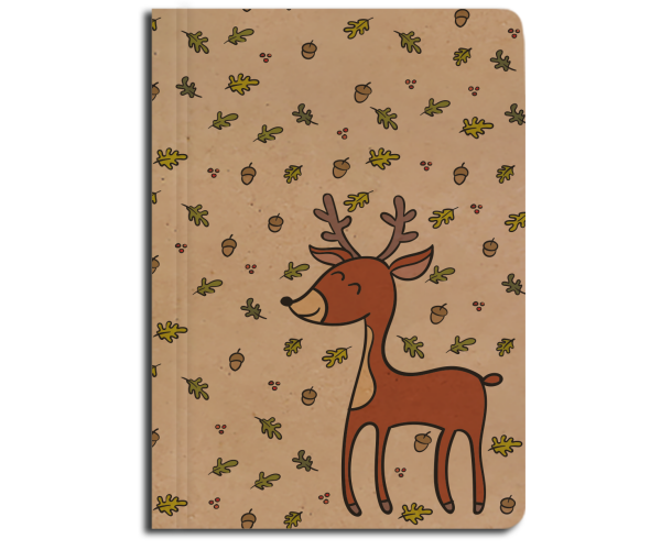 Notes čistý A5 kraft - srnec