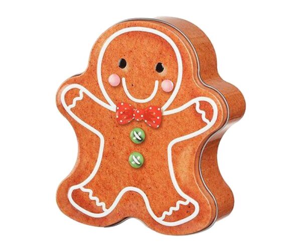 Dóza plechová - perníček / sněhulák