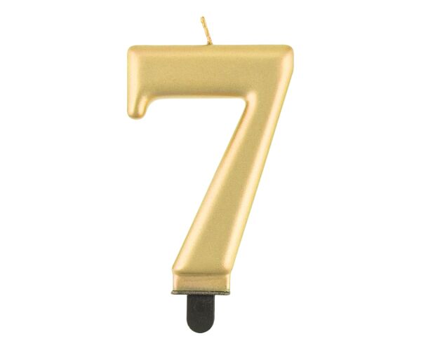 Dortová svíčka č. 7 zlatá