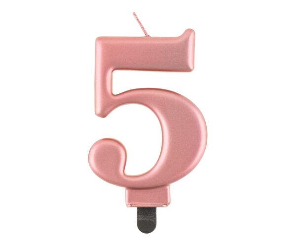 Dortová svíčka č. 5 starorůžová