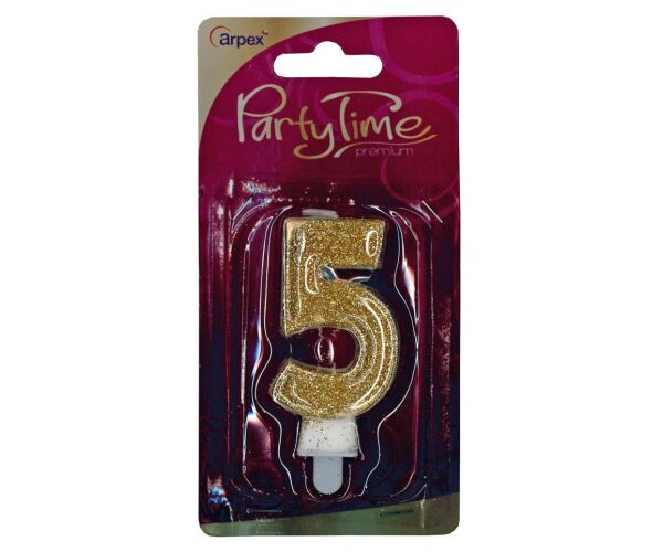 Dortová svíčka č. 5 Premium