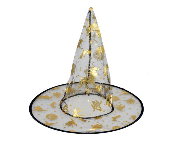 Párty čarodějnický klobouk s mašlí