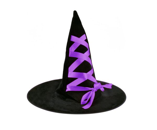 Párty čarodějnický klobouk s mašlí