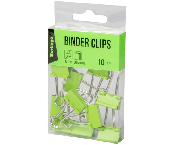 Kancelářské klipy 18 mm Berlingo - zelené