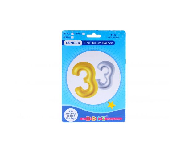 Balonky nafukovací ve tvaru čísla 3