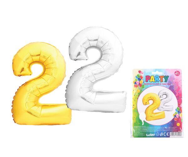 Balonky nafukovací ve tvaru čísla 2