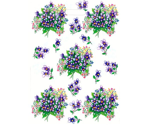 Taška PE s průhmatem Fialky