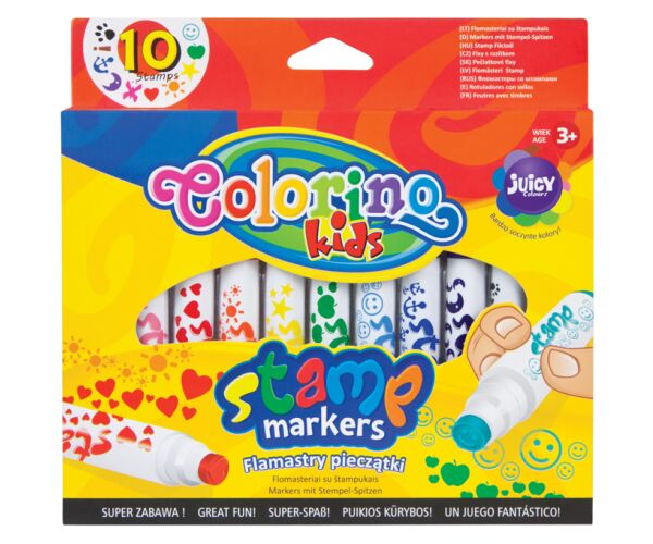 Colorino fixy 10ks s razítkem STAMP