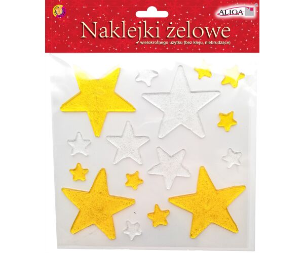 Vánoční gelové samolepky - Hvězdy