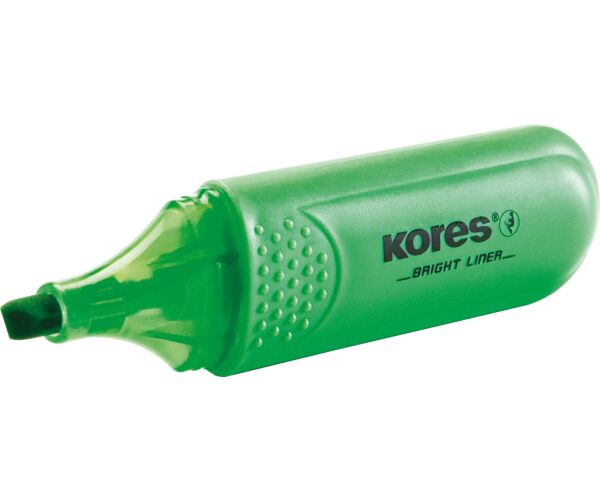 Zvýrazňovač KORES Bright liner zelený