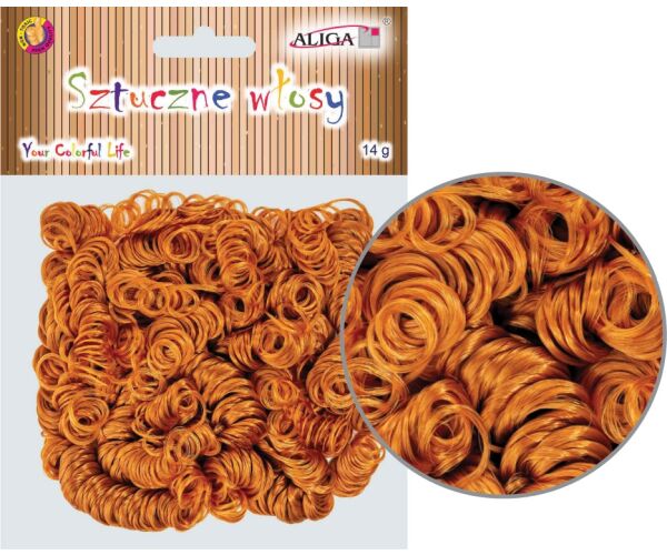 Umělé vlasy pro dekoraci - hnědé