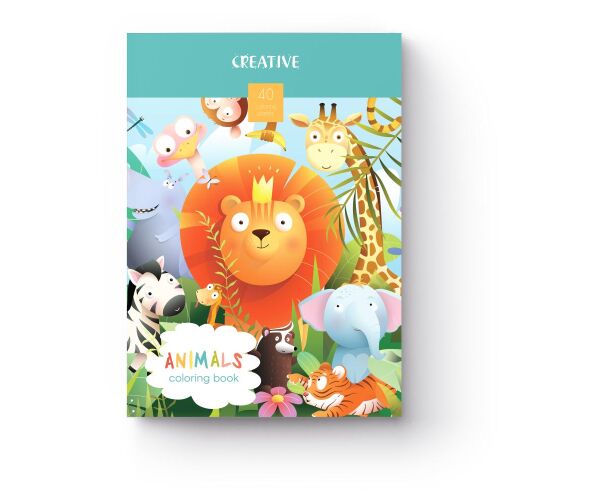 Kreativní omalovánky A4 40 listů Zvířátka