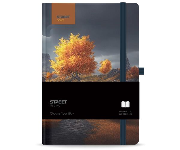 Blok  TREES Serenity A5 linka s gumou