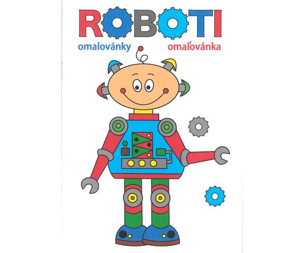 Omalovánky A5 Roboti