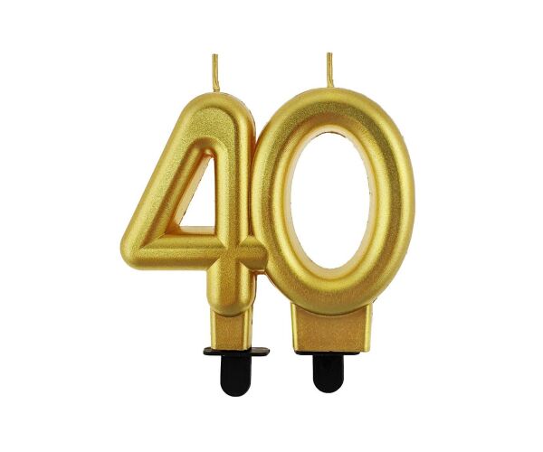 Dortová svíčka č. 40 zlatá