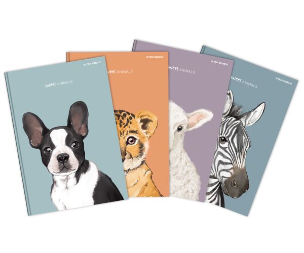 Záznamní kniha A5 96l 70g Animal čtv.