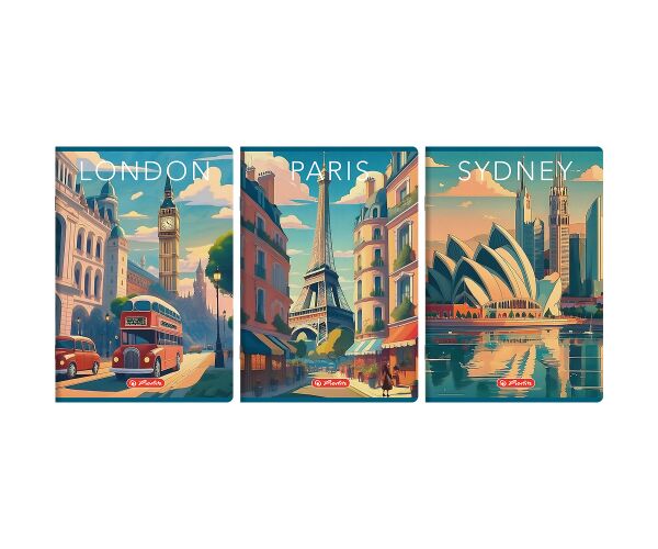 Sešit A5 60 listů Retro City linkovaný