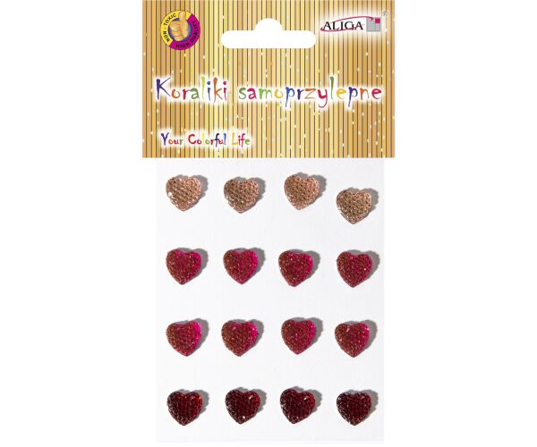 Kamínky samolepící - srdíčka