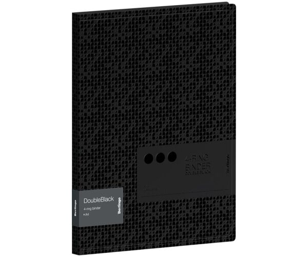 Pořadač Berlingo Double Black - A4 4 kroužky