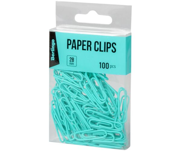 Kancelářské sponky 28 mm Berlingo - modré