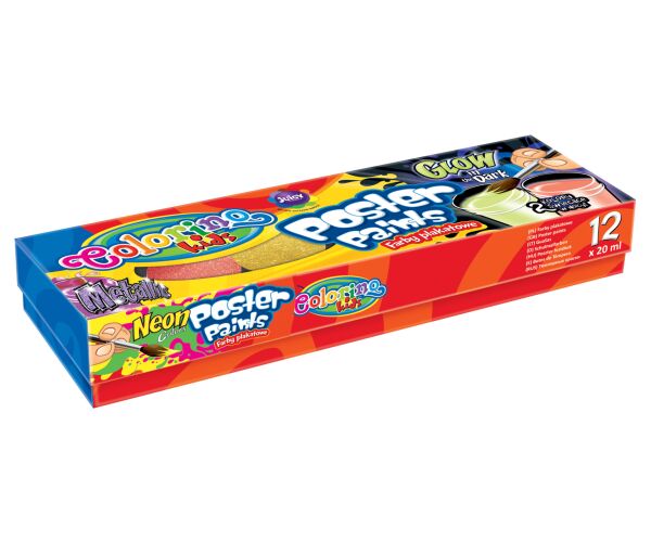 Colorino temperové barvy v kelímku 12 barev multimix