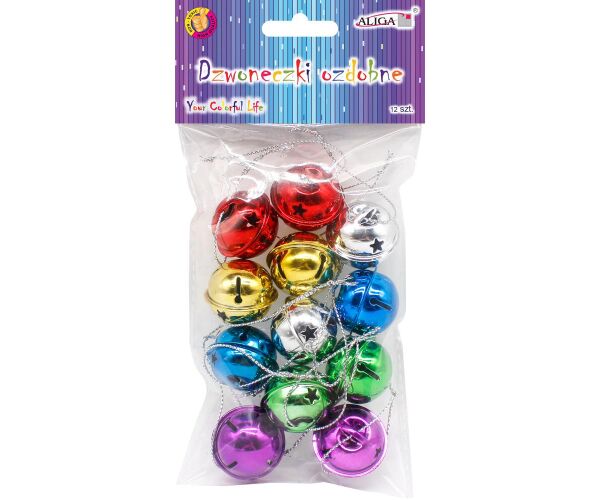 Rolničky MIX barev 3 cm 12 ks