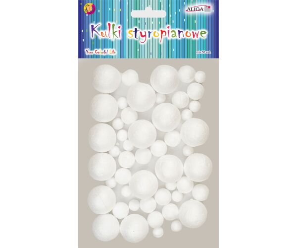 Polystyrenové kuličky 50 ks mix velikosti