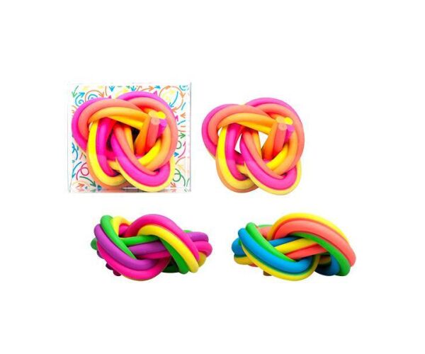 Dekorační pryž - dlouhý barevný pletenec