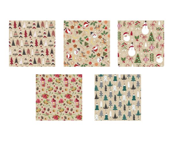 Papír 0,7x2m P2_KRAFT_GW_4 Vánoční /50/